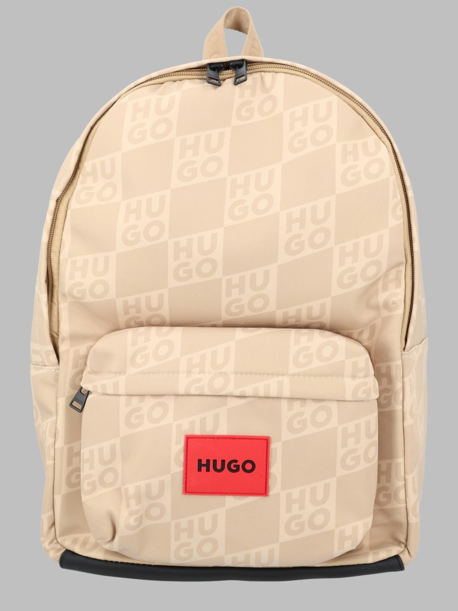 Backpack Beige Polyester Backpacks