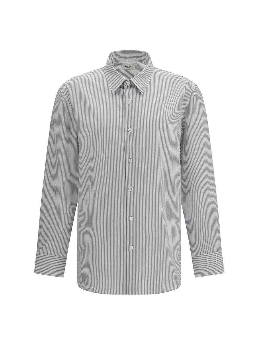 Striped Shirt Beige Cotton