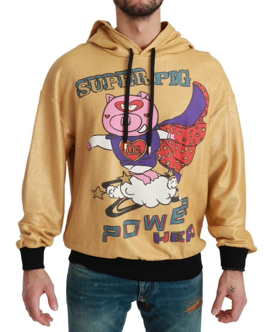 Dolce & Gabbana 100% Cotton hoodie in gold