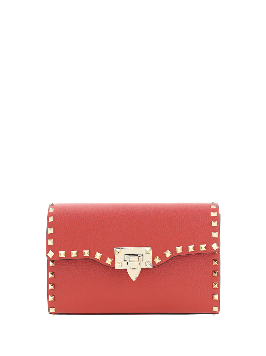 Small Rockstud Grained Calfskin Shoulder Bag 0ro Calf Leather Bos Taurus