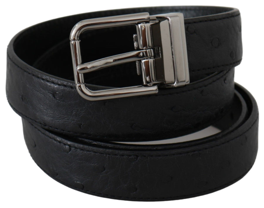 Dolce & Gabbana 100% Exotic skin belt in black