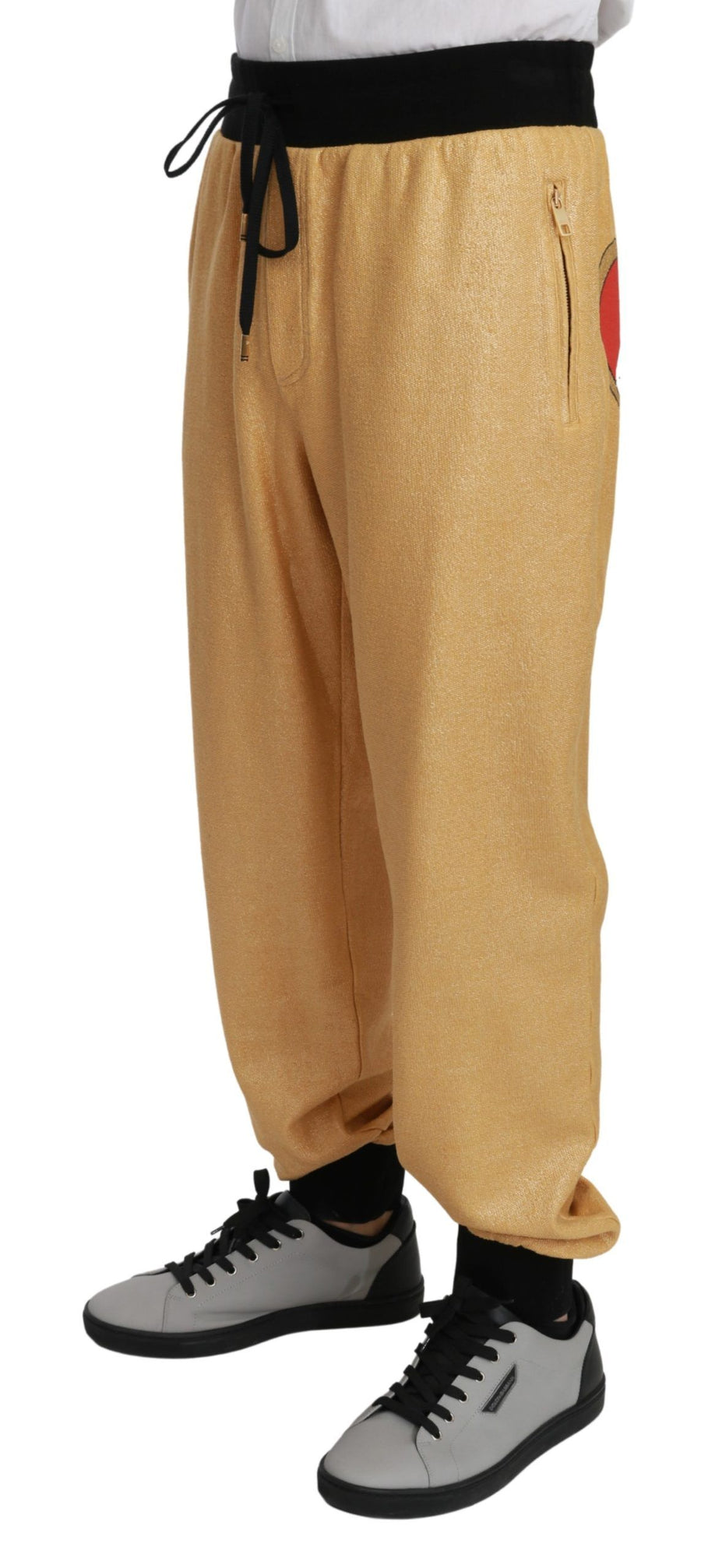 Dolce & Gabbana 100% Cotton joggers in gold