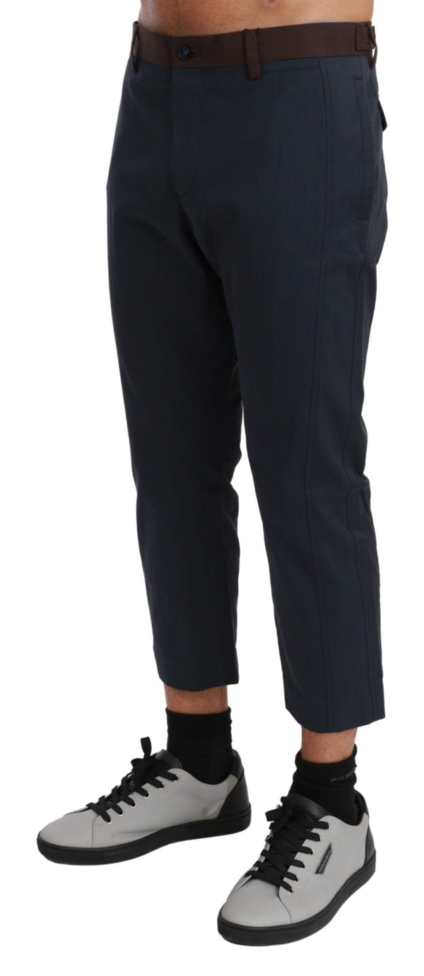 Dolce & Gabbana 69% Cotton 31% Nylon trousers in navy