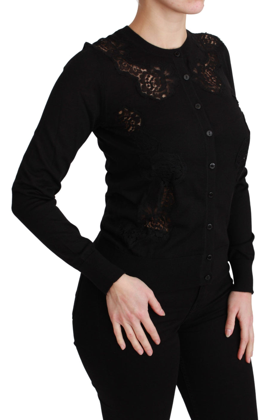 Dolce & Gabbana 65% Cashmere cardigan in black