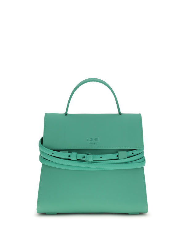 Moschino 100% silicone top handle bag in green