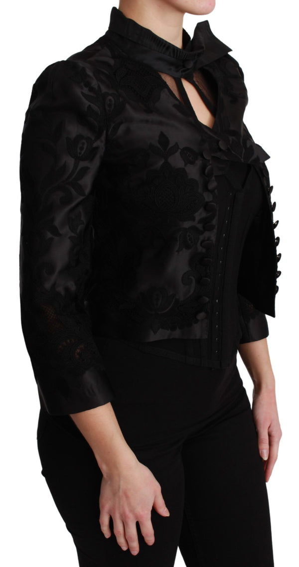 Dolce & Gabbana 60% Silk 24% Cotton 16% Polyester blazer in black