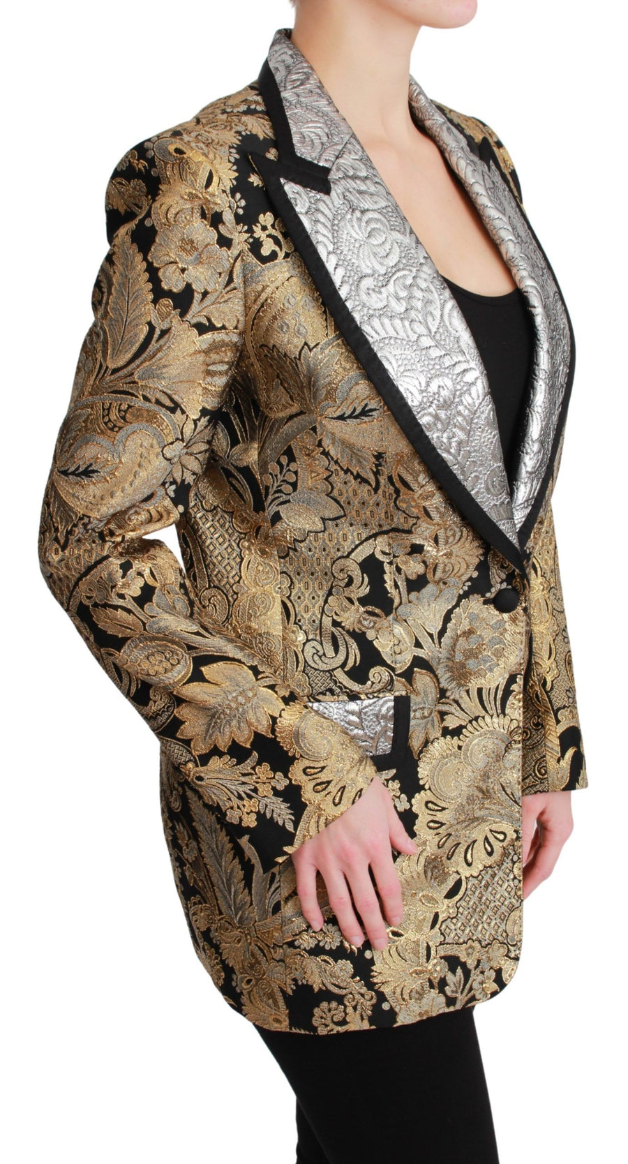 Dolce & Gabbana 30% Nylon blazer in gold