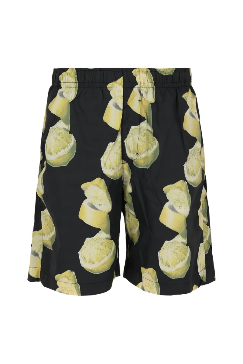 Givenchy Plage Long Swimshorts_black-Yellow Black,yellow Clothing