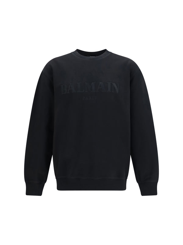 Crewneck Sweatshirt Black Black/black Cotton Sweatshirts