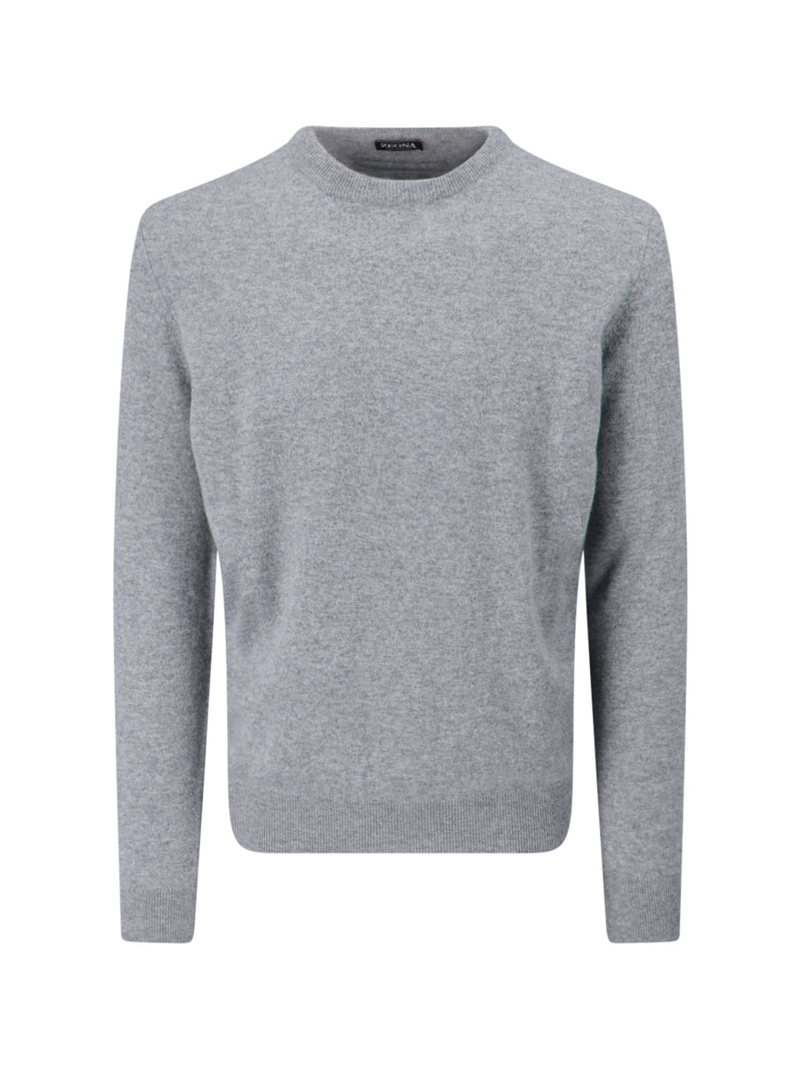 Zegna 100% Cashmere sweater in gray