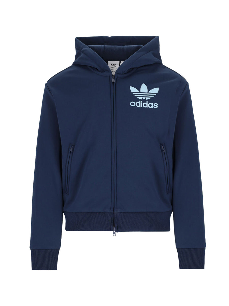 Adidas Originals By Wales Bonner Smooth-face fabric hoodie in navy