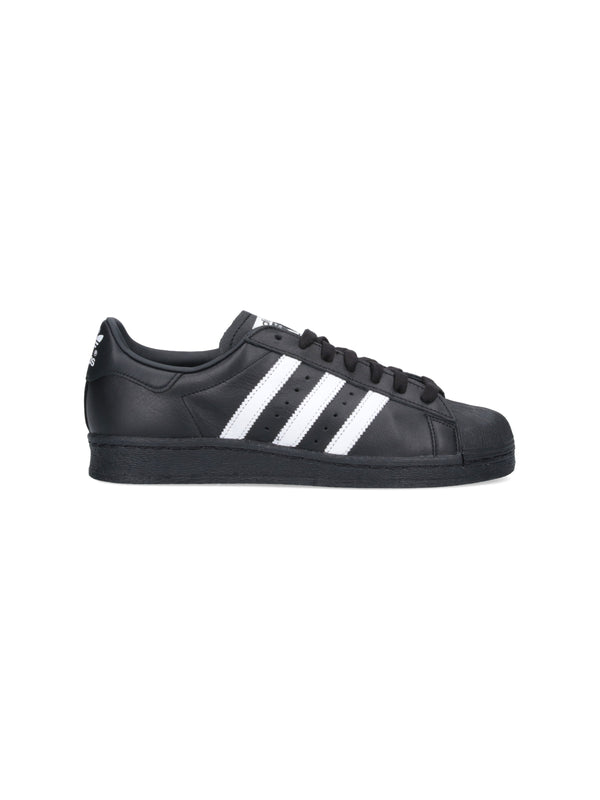 Adidas 100% leather sneakers in black