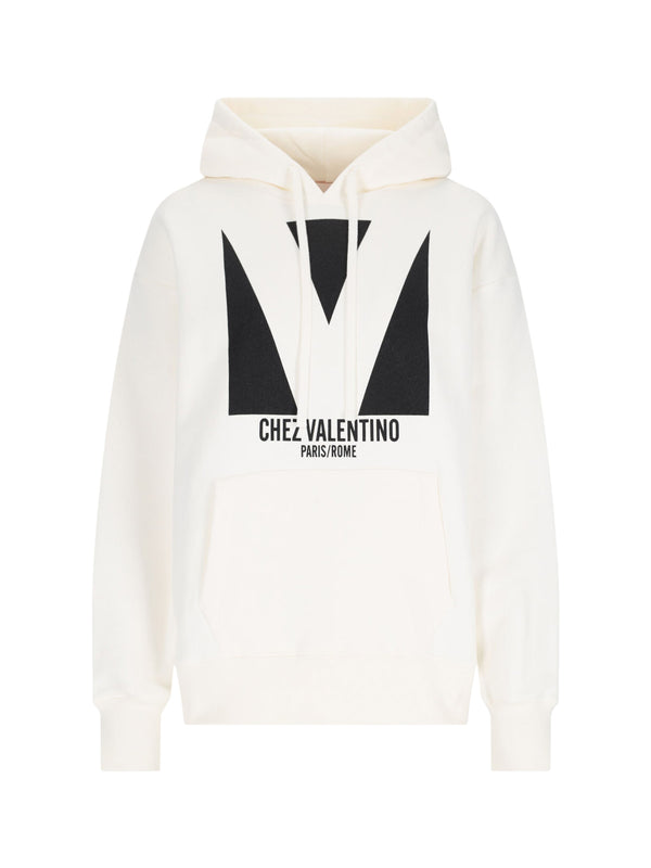 Valentino 100% Cotton hoodie in white