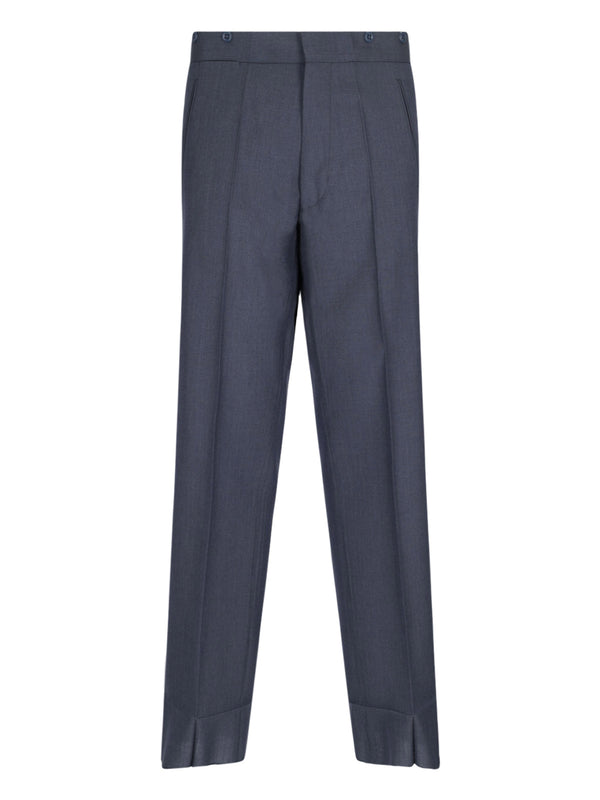 Prada 80% Mohair trousers in blue