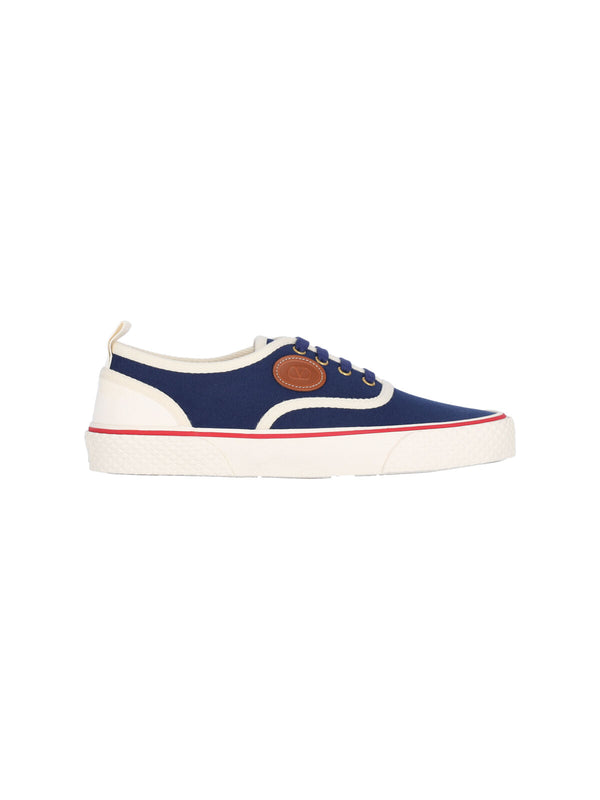 Valentino Garavani Upper: Cotton sneaker in navy