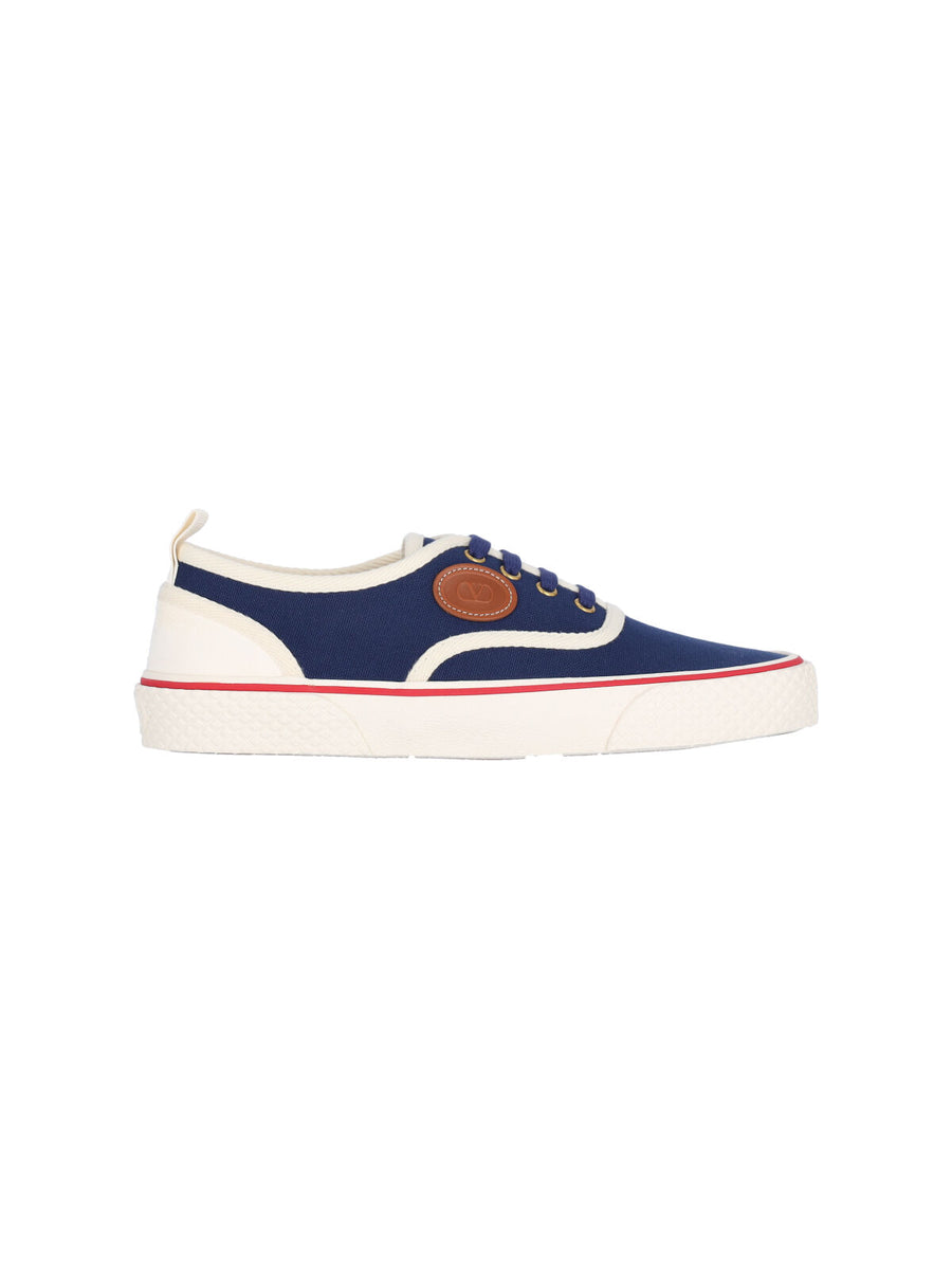 Valentino Garavani Upper: Cotton sneaker in navy