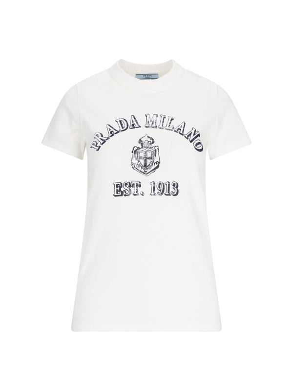 Prada 100% Cotton t-shirt in white