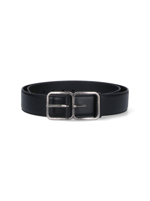 Saint Laurent 100% Calf Leather belt in black