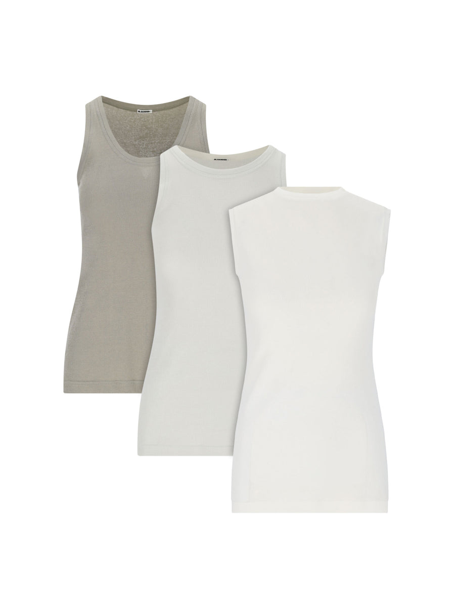 Jil Sander 100% Cotton tank top in multicolor