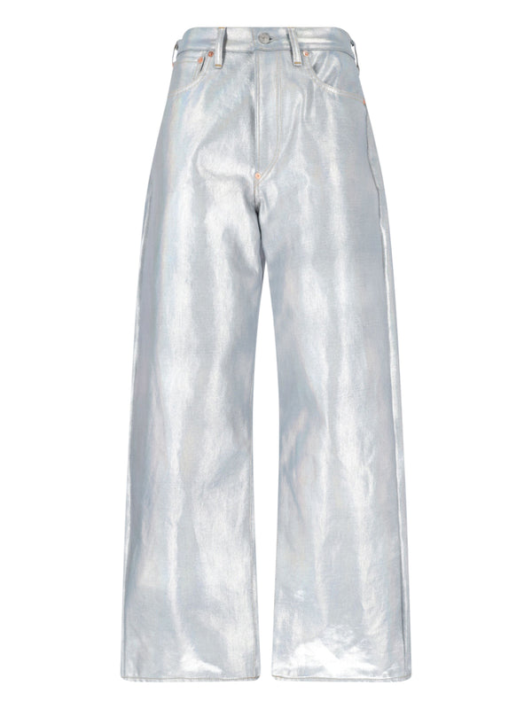 Junya Watanabe 100% Cotton jeans in silver