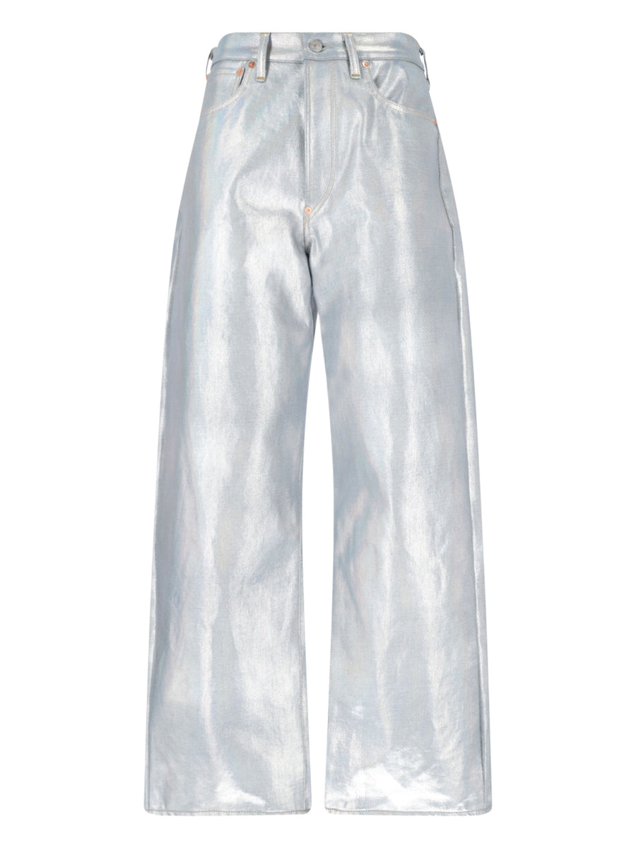 Junya Watanabe 100% Cotton jeans in silver