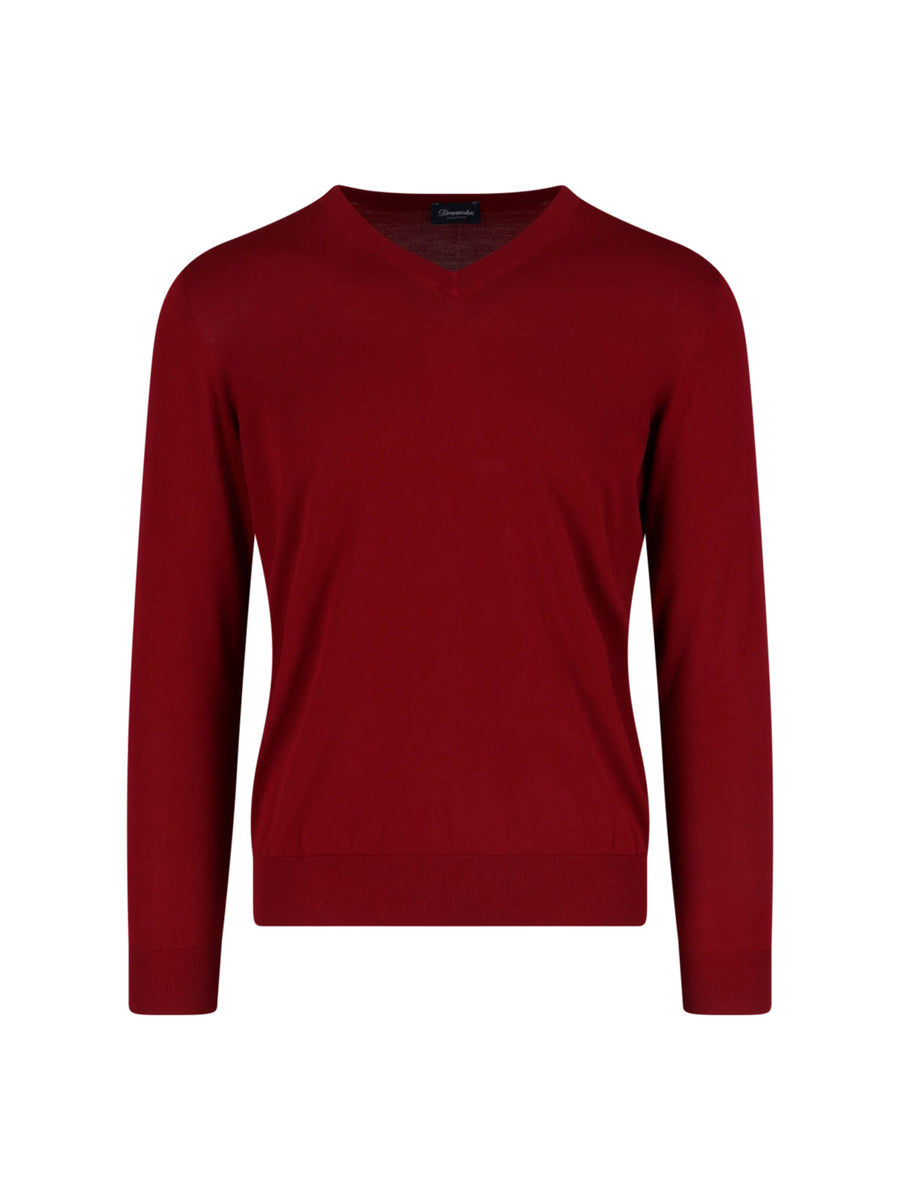 Drumohr 100% Cotton sweater in red