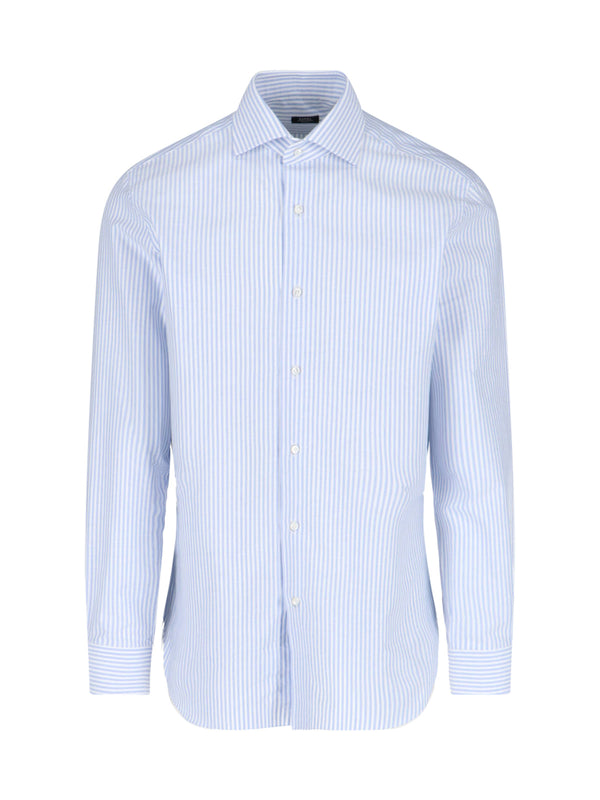 Barba Napoli 100% Cotton shirt in blue