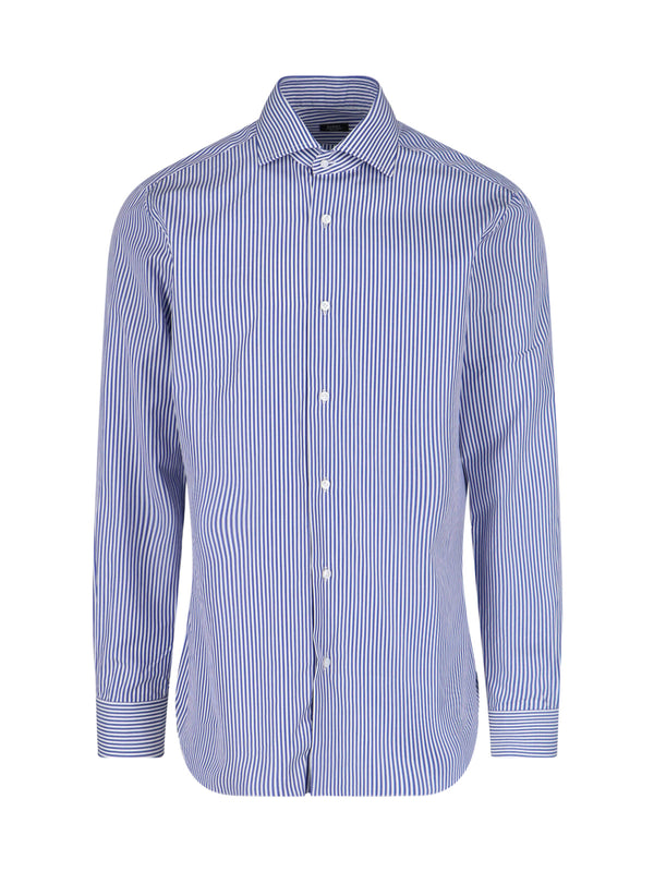 Barba Napoli 100% Cotton shirt in blue