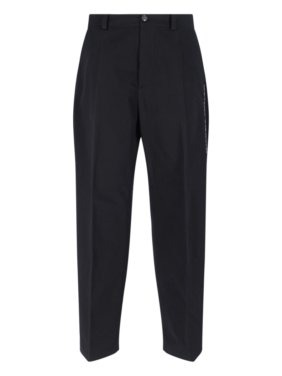 Moncler Genius 100% Cotton trousers in black