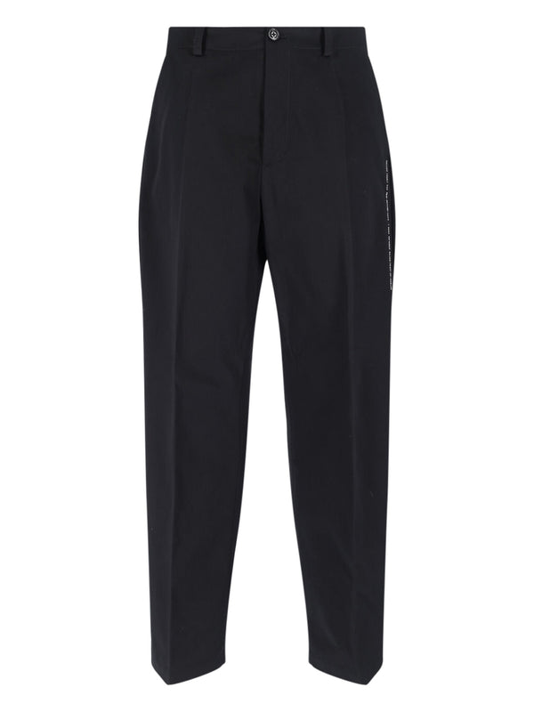 Moncler Genius 100% Cotton trousers in black