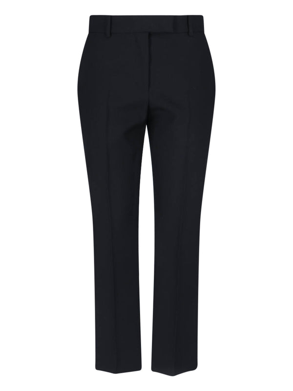 Alexander McQueen Qjadk 100% wool trousers in black