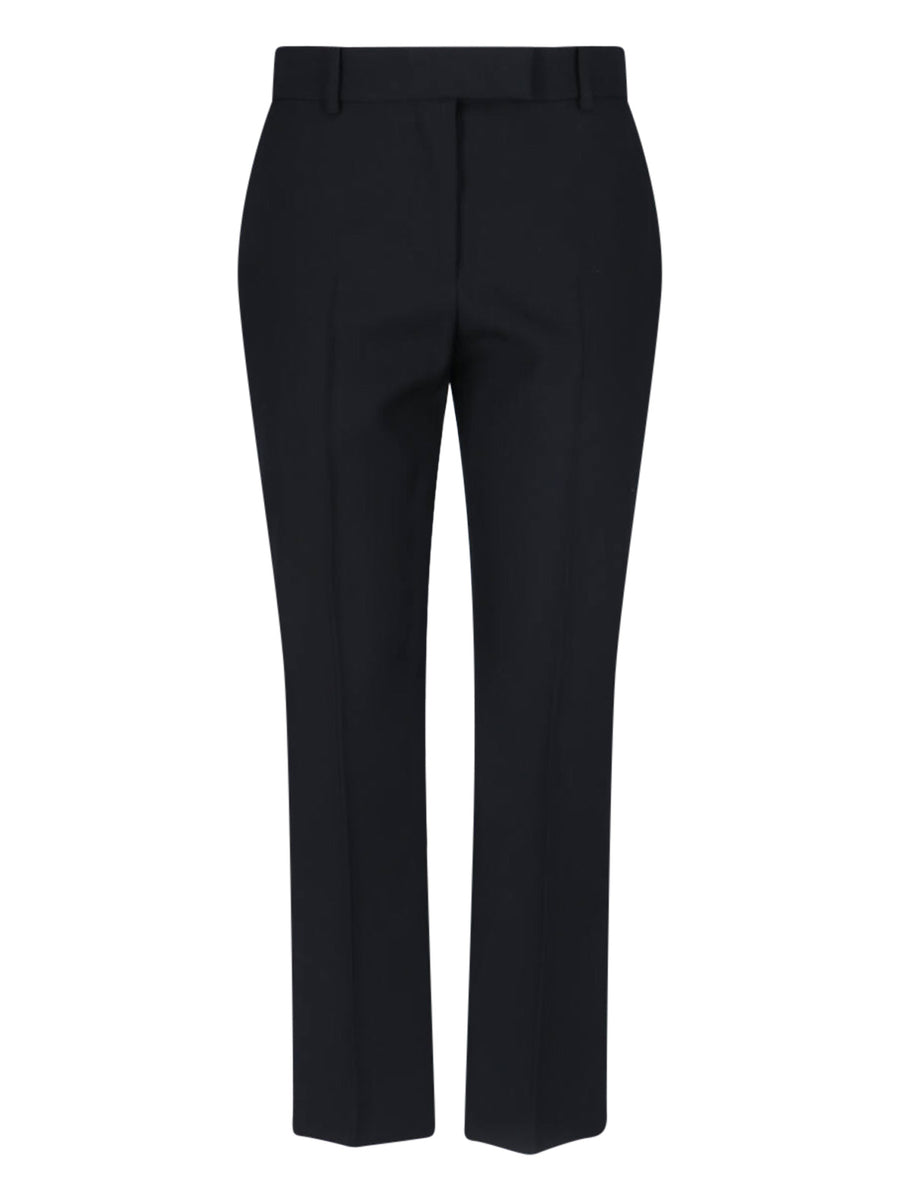 Alexander McQueen Qjadk 100% wool trousers in black