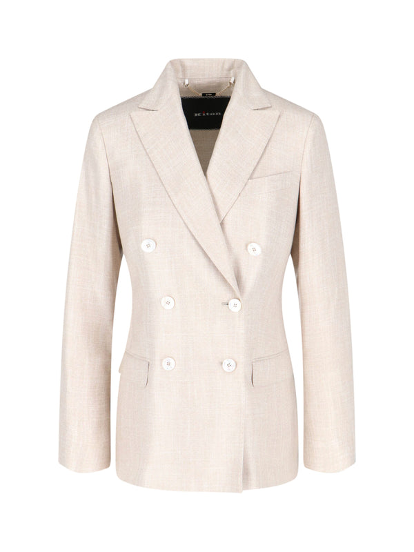Kiton 100% Viscose blazer in beige