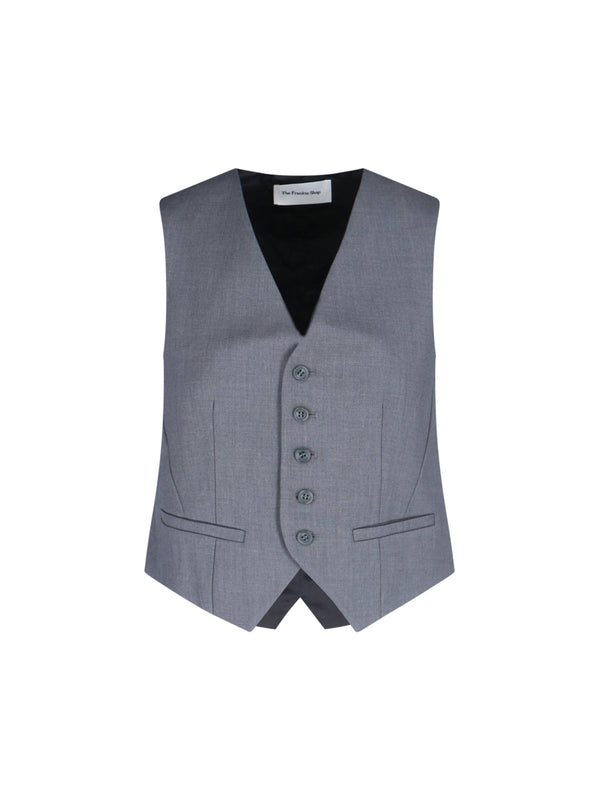The Frankie Shop Waistcoat 65% Lyocell vest in gray