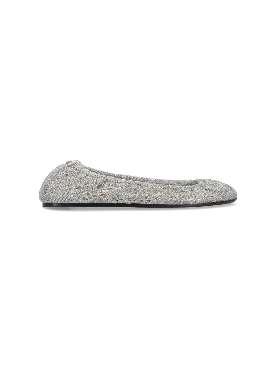 Isabel Marant 95% Polyester ballet flat in silver