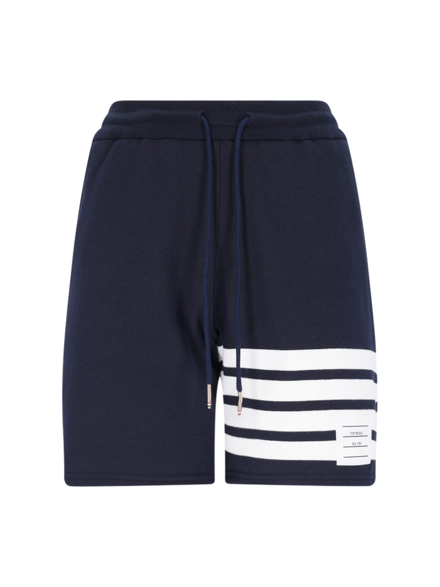 Thom Browne 100% Cotton shorts in navy