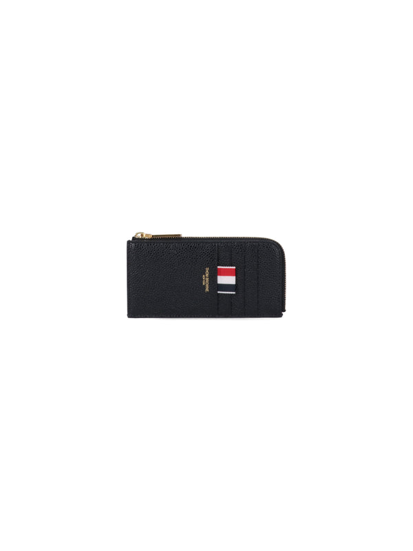 Thom Browne 100% Calf Grain Leather wallet in black