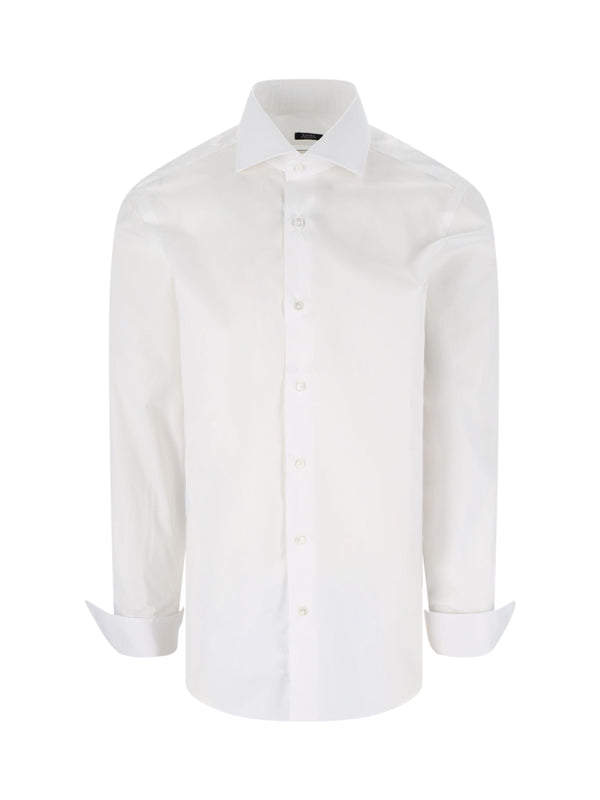 Barba Napoli 100% Cotton dress shirt in white