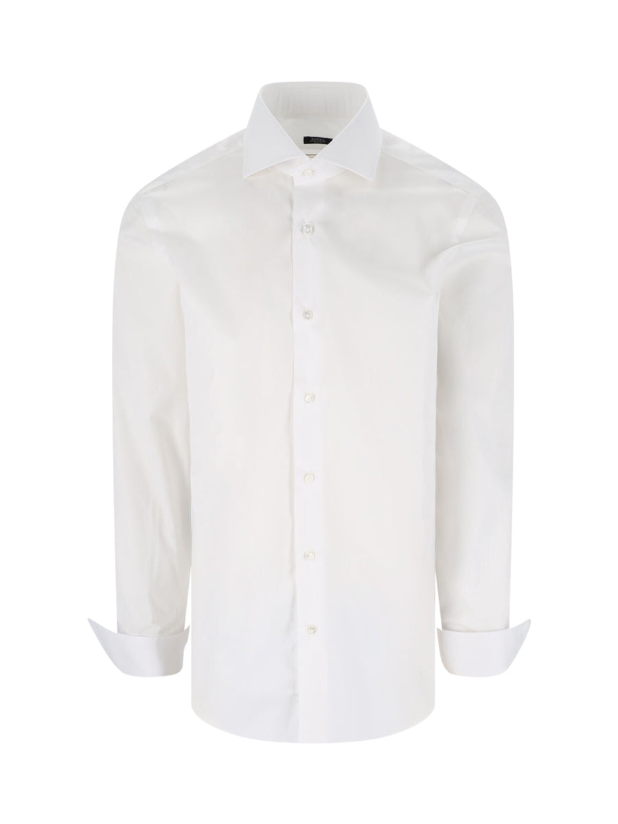Barba Napoli 100% Cotton dress shirt in white