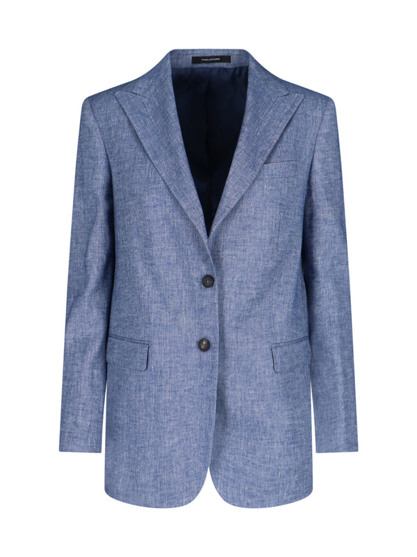 Tagliatore 66% Linen blazer in blue
