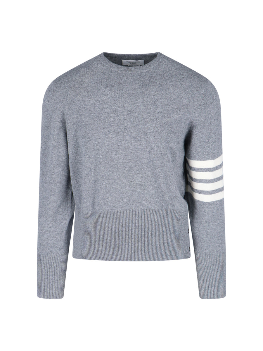 Thom Browne 100% cashmere sweater in gray