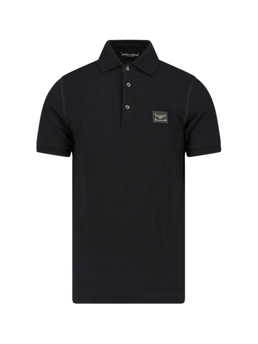 Dolce & Gabbana 100% Cotton polo in black