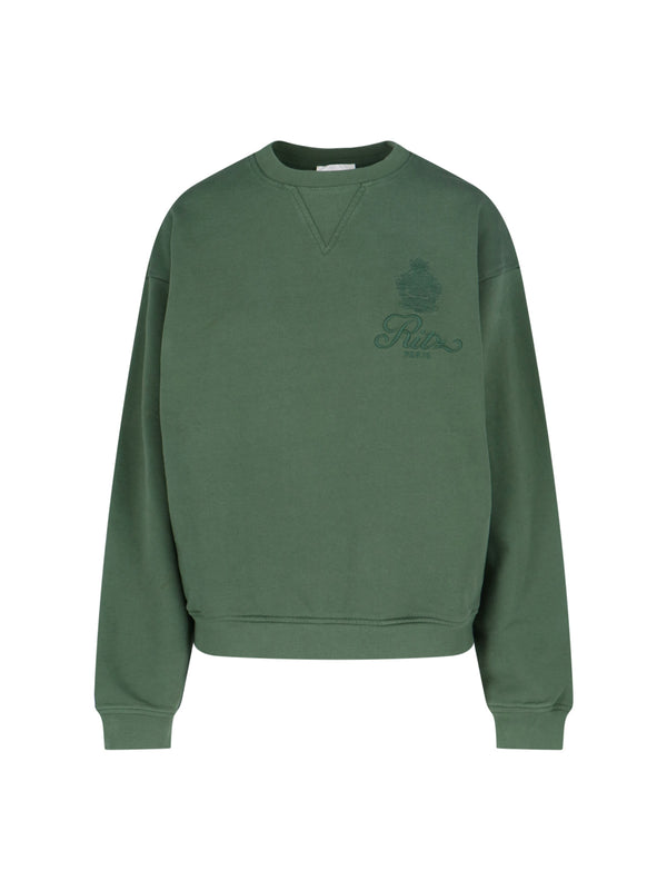 Frame 85% cotton 15% polyester sweatshirt in green