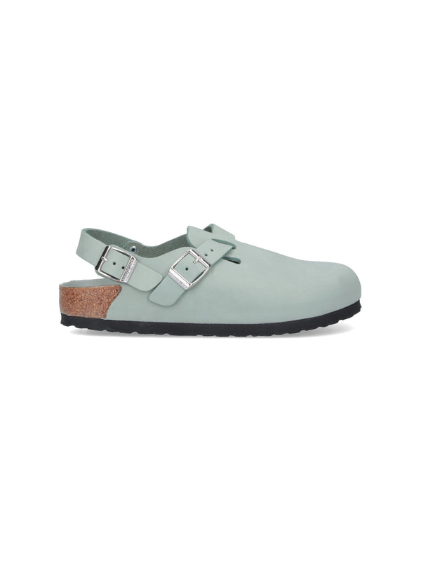 Birkenstock 100% Nubuck Leather clog sandal in green