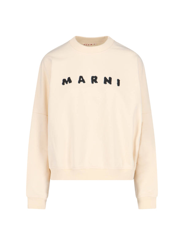 Marni Uscx 100% organic cotton sweatshirt in white