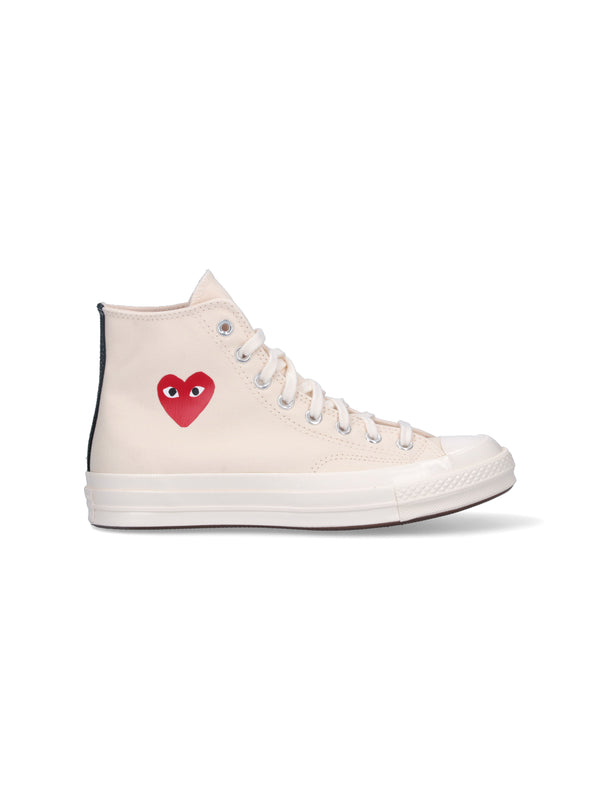 Comme Des Garcons Play 100% Cotton sneaker in beige