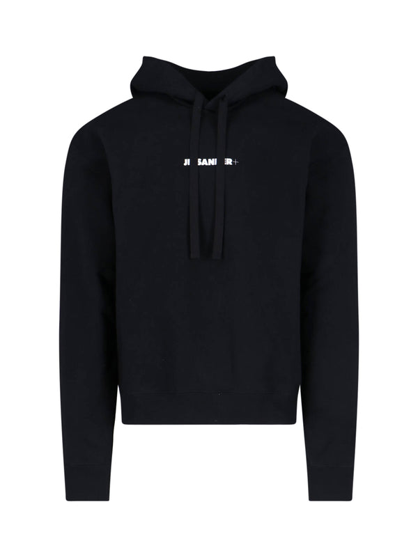 Jil Sander 100% Cotton hoodie in black
