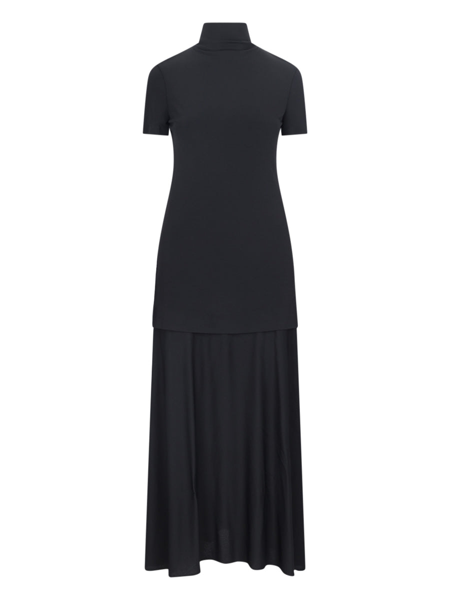 Jil Sander 82% Viscose dress in black