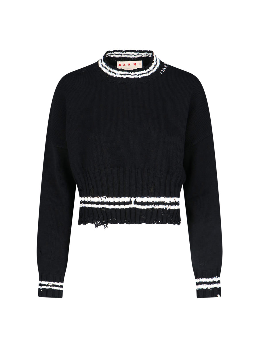 Marni 100% Cotton sweater in black