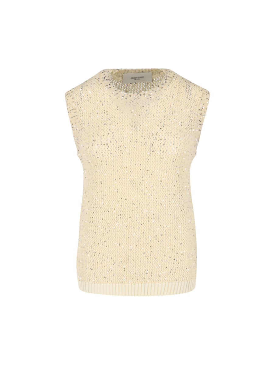 Golden Goose Main Fabric: 75% Polyamide tank top in white